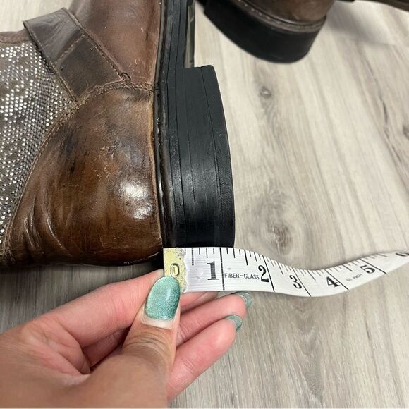 Janet Sport Boots Women’s 39 Polacco Brixton Brown Leather Sport Biker - Picture 9 of 9